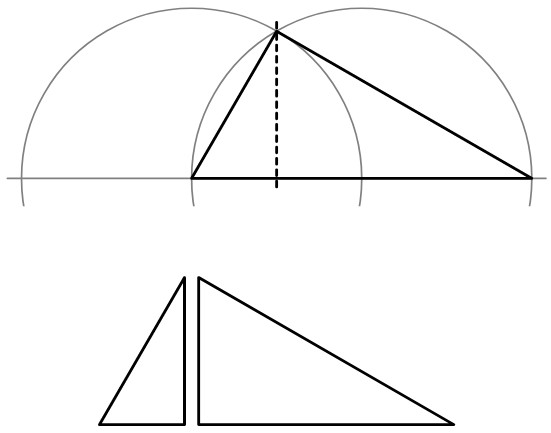 Simmetrie con un triangolo rettangolo
