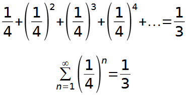 Sommatoria potenze di 1/4