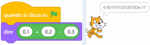 Scratch errore floating point