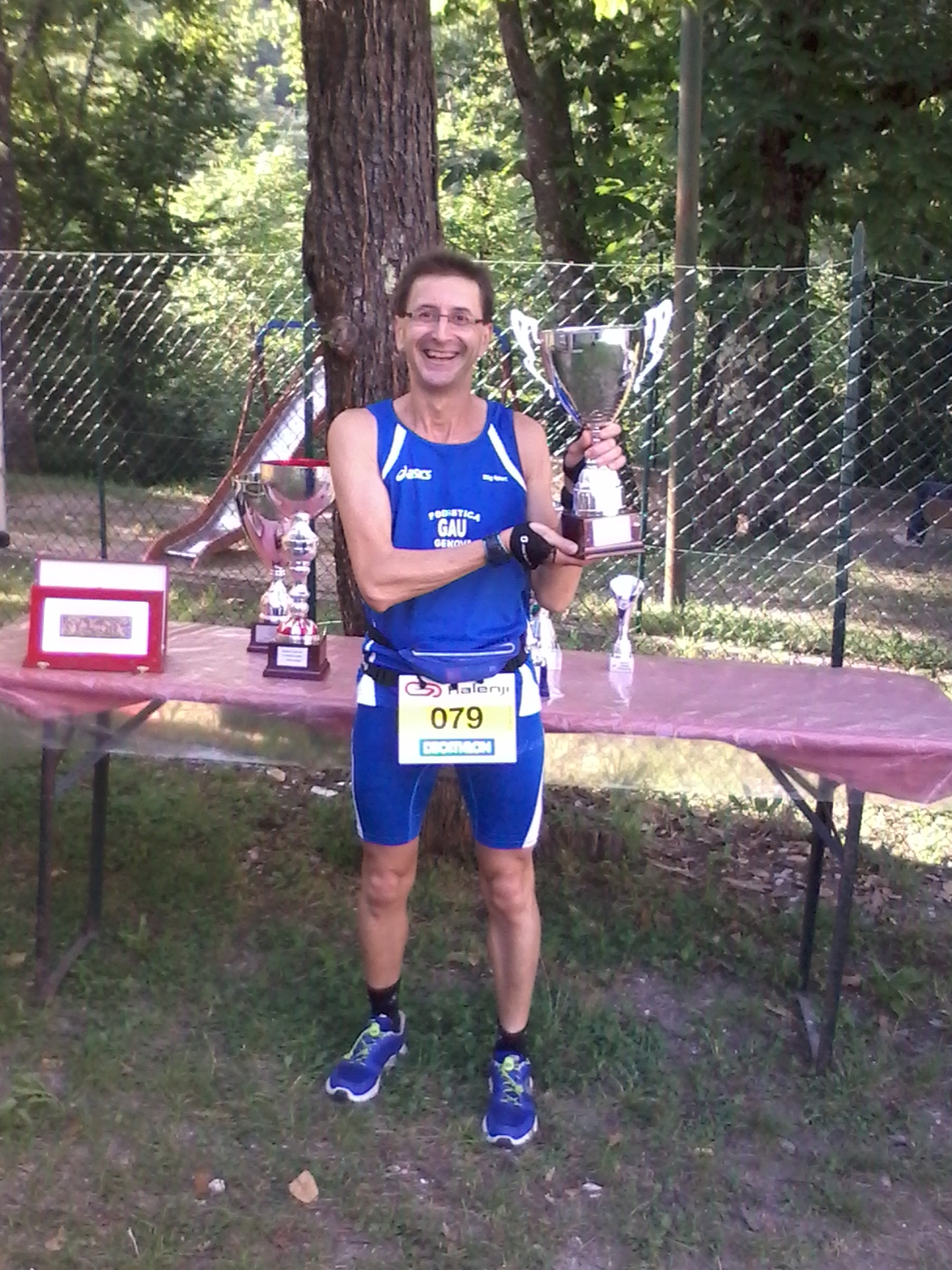 37^ marcia alpina a Davagna Paolo Quarantelli premiazione medaglia Gau fidal running