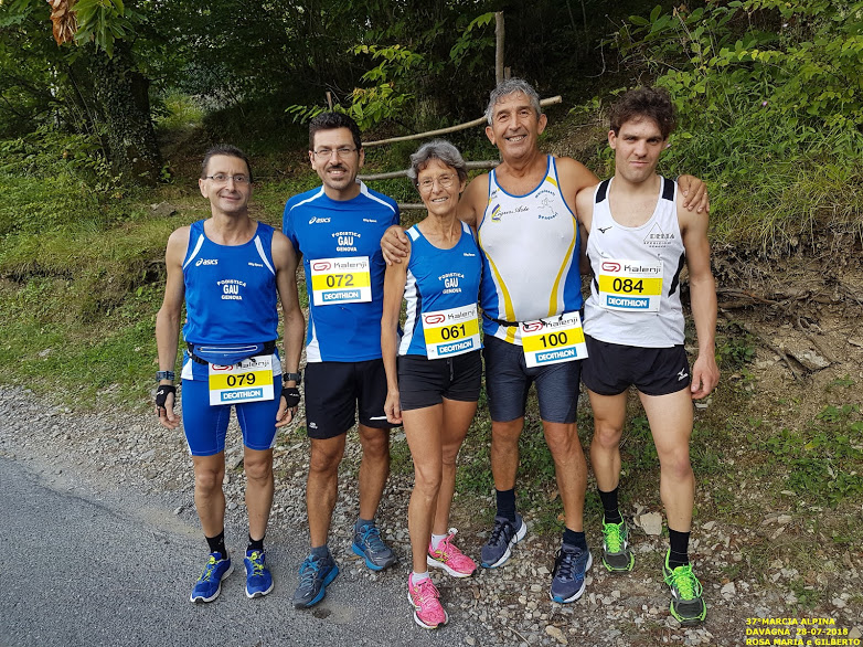 37^ marcia alpina a Davagna Paolo Quarantelli premiazione medaglia Gau fidal running