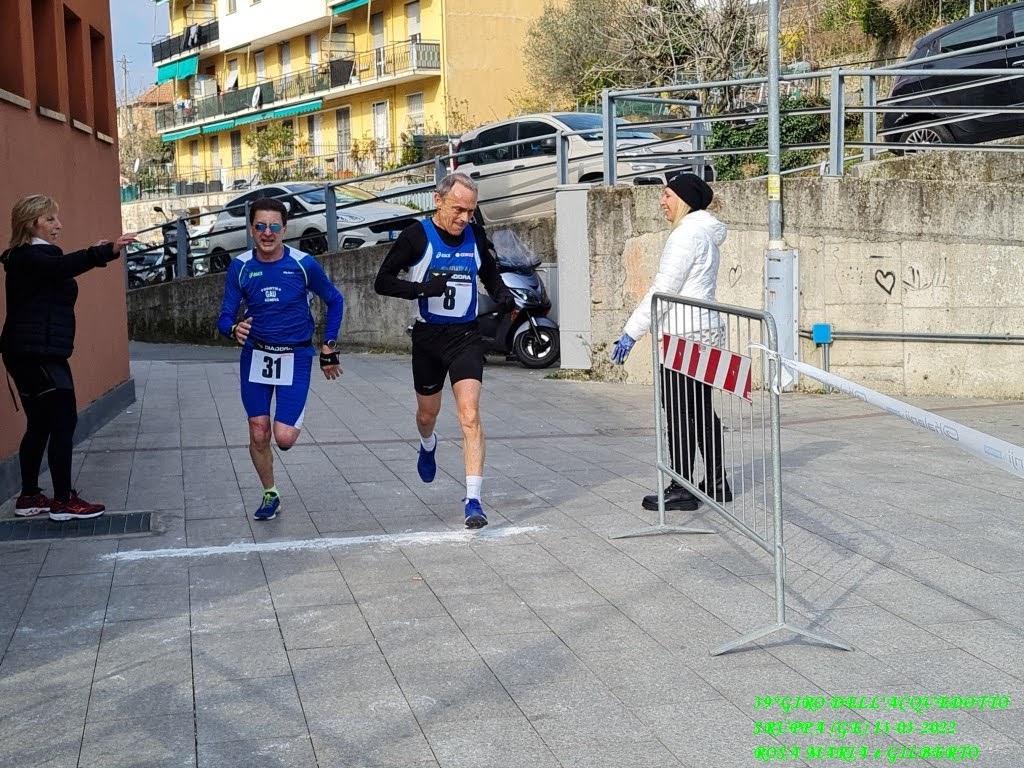 Paolo Quarantelli gara Giro dell'Acquedotto storico prima tappa Genova-Prato Gau fidal running