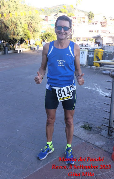 Marcia dei Fuochi a Recco Paolo Quarantelli Gau fidal running podismo
