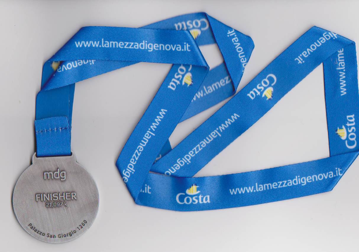 medaglia gau fidal Paolo Quarantelli gara mezza di genova running podismo